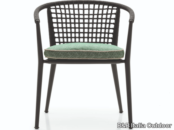 ERICA '19 - Stackable garden chair with armrests _ B&B Italia Outdoor