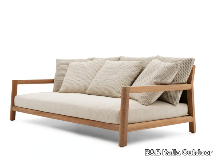 PABLO OUTDOOR - Teak garden sofa _ B&B Italia Outdoor