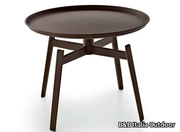 HUSK OUTDOOR - Round Corten™ garden side table _ B&B Italia Outdoor