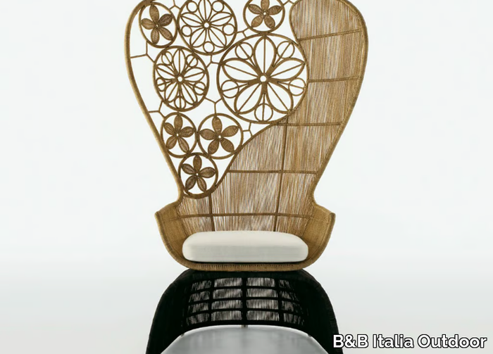 CRINOLINE - High-back polyethylene garden armchair _ B&B Italia Outdoor