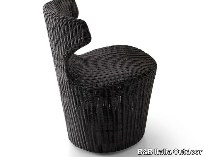 MINI PAPILIO - Plastic garden chair with armrests _ B&B Italia Outdoor