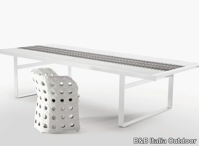 CANASTA - Rectangular porcelain stoneware garden table _ B&B Italia Outdoor