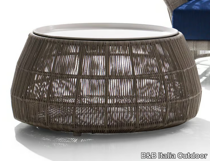 CANASTA '13 - Round polyethylene garden side table _ B&B Italia Outdoor