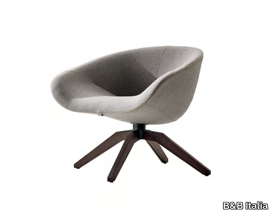 MART - Swivel trestle-based fabric easy chair _ B&B Italia