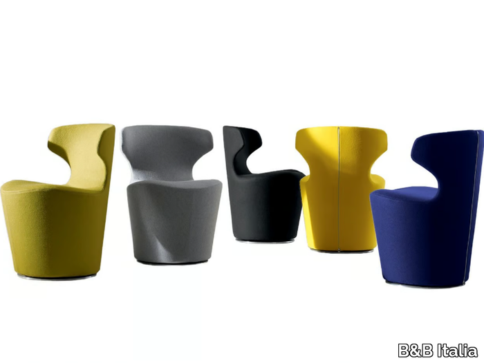 MINI PAPILIO - Swivel upholstered fabric chair _ B&B Italia