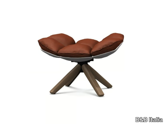 HUSK - Swivel upholstered footstool _ B&B Italia