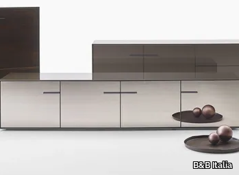 EUCALIPTO - Mirrored glass sideboard with doors _ B&B Italia