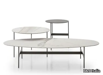 FORMICHE - Low oval porcelain stoneware coffee table _ B&B Italia