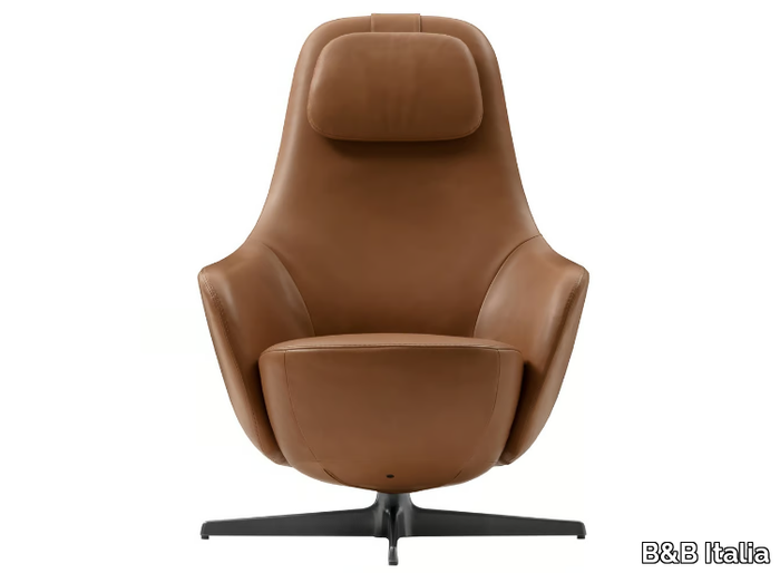 HARBOR LAIDBACK - Recliner leather armchair with headrest _ B&B Italia