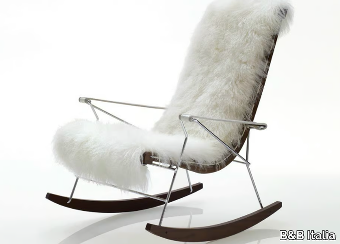 J.J. - Rocking fur armchair with armrests _ B&B Italia