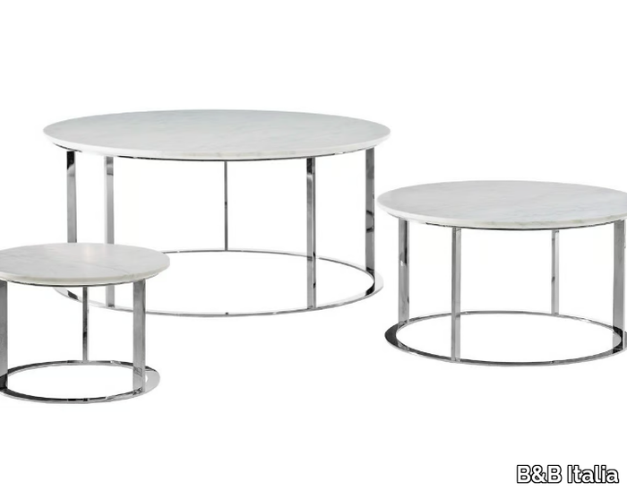 MERA - Round marble coffee table _ B&B Italia