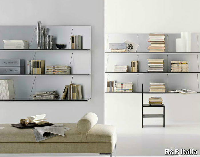 PAB - Wall-mounted sectional floating bookcase _ B&B Italia