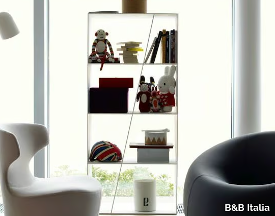 SHELF - Open double-sided Corian® bookcase _ B&B Italia