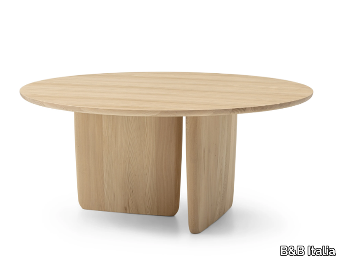 TOBI-ISHI - Round wooden table _ B&B Italia