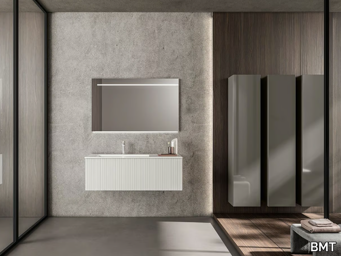 DFLY 04 - Wall-mounted vanity unit with cabinets _ BMT