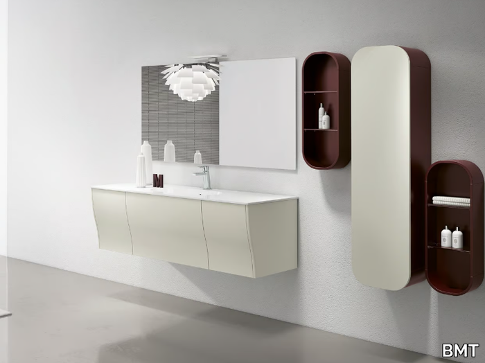 CALYPSO 06 - Wall-mounted vanity unit with mirror _ BMT