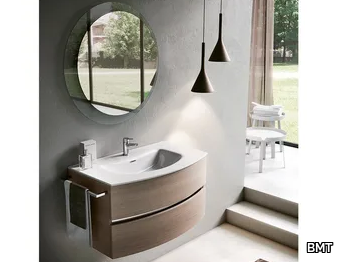 MOON 06 - Wall-mounted vanity unit with mirror _ BMT