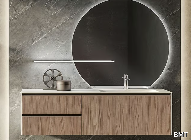 SWING 4.09 - Wall-mounted vanity unit with mirror _ BMT