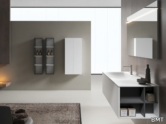 XFLY 09 - Wall-mounted vanity unit with mirror _ BMT