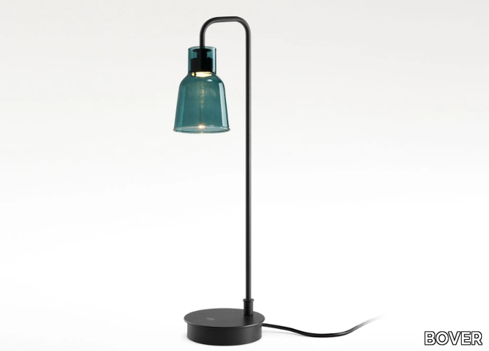 DRIP M/50 - LED Borosilicate glass and metal table lamp _ BOVER