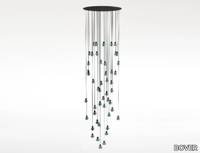 DROP S/48L - LED Borosilicate glass pendant lamp _ BOVER