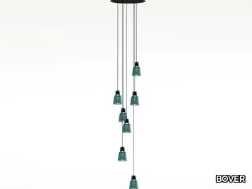 DRIP S/07L - LED Borosilicate glass pendant lamp _ BOVER