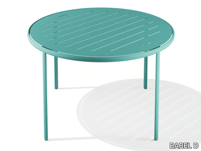 MELIK - Round powder coated steel table _ BABEL D