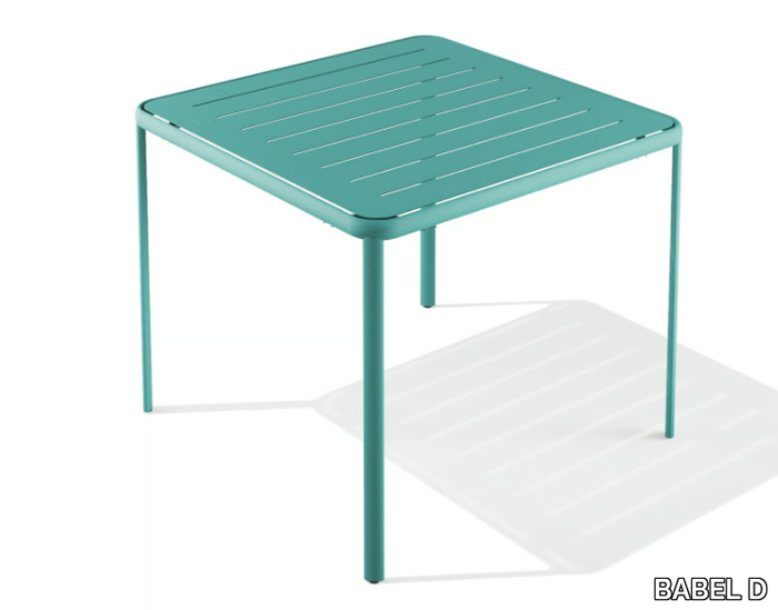 MELIK - Square powder coated steel table _ BABEL D