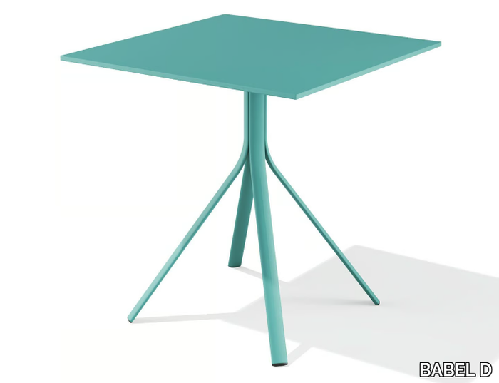 MELIK - Powder coated steel table with 4-star base _ BABEL D