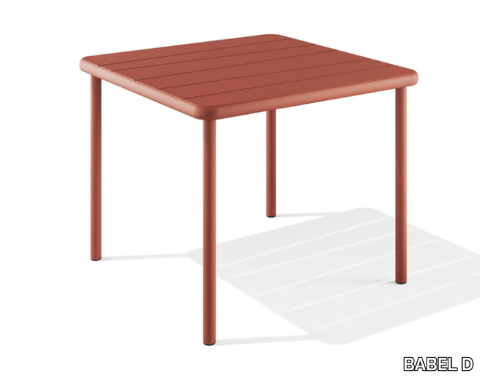 BANGI - Square powder coated steel table _ BABEL D