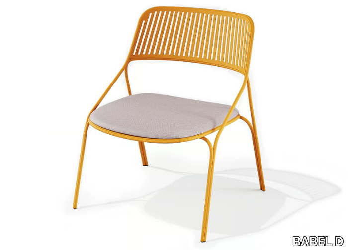 JOS - Steel easy chair with integrated cushion _ BABEL D