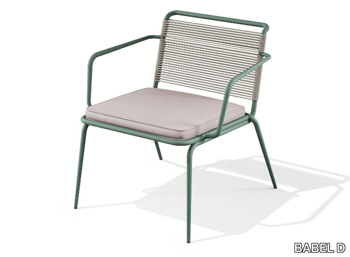 KISSI - Steel easy chair with integrated cushion _ BABEL D