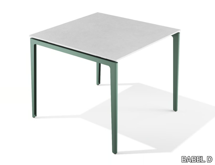 GAO - Square steel table with HPL top _ BABEL D