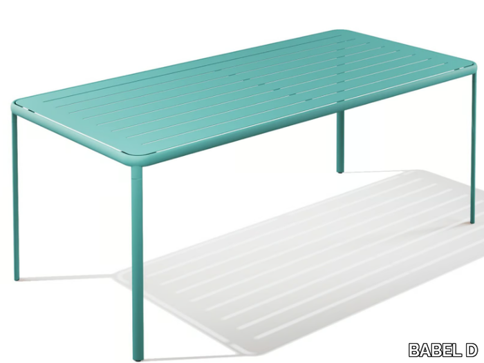 MELIK - Rectangular powder coated steel table _ BABEL D