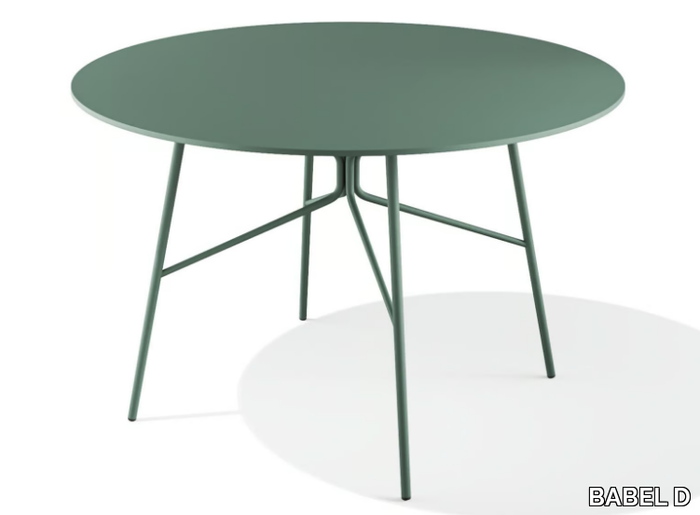 KISSI - Round powder coated steel table _ BABEL D