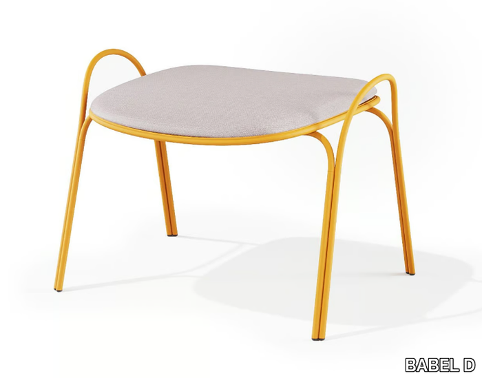 JOS - Steel stool with integrated cushion _ BABEL D