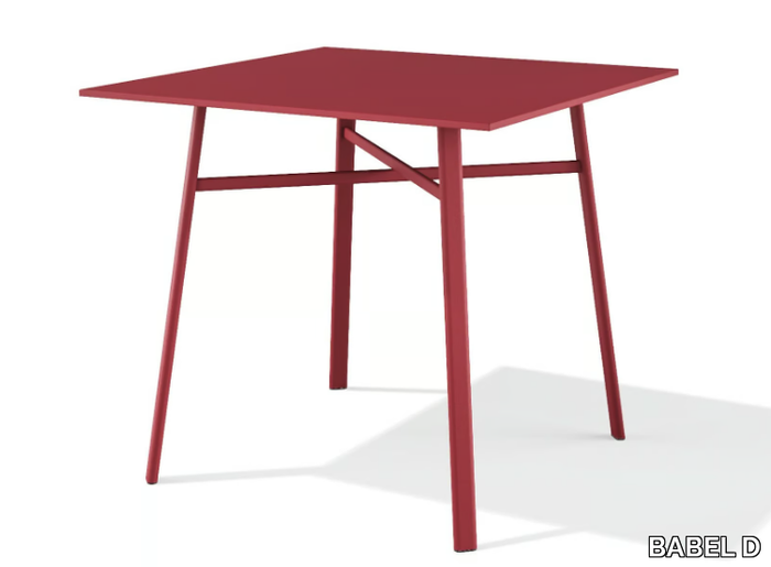 KANO - Square powder coated steel table _ BABEL D