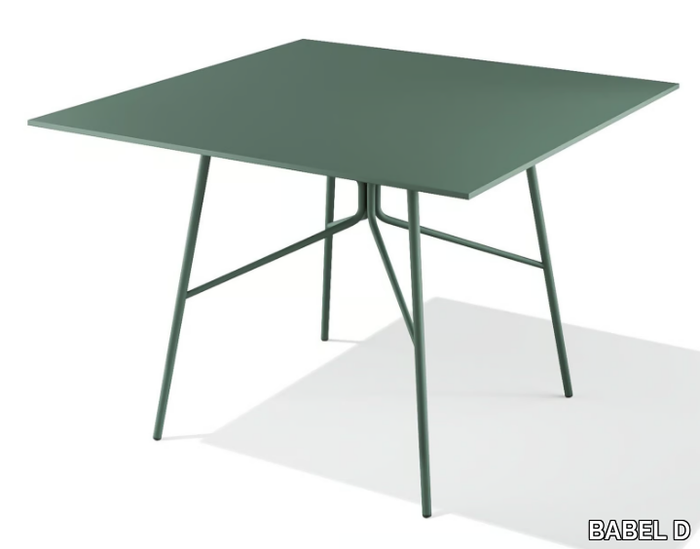 KISSI - Square powder coated steel table _ BABEL D