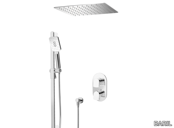 ACCENT B56 - Thermostatic shower set with overhead shower _ BARIL