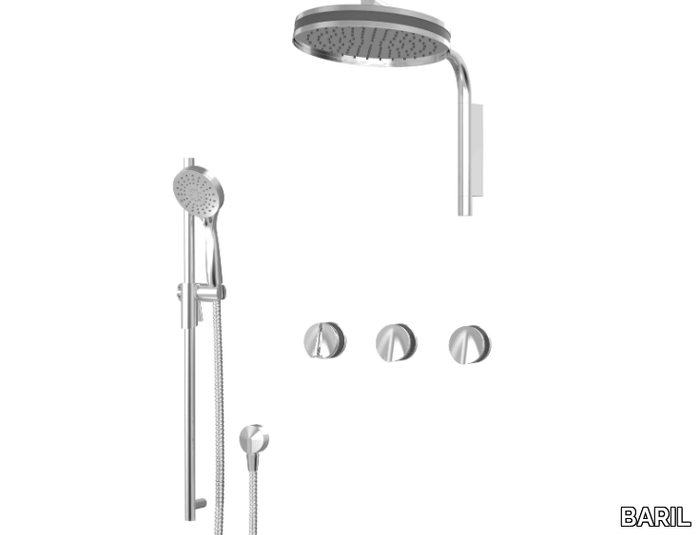 FLORA B47 - Thermostatic shower set with overhead shower _ BARIL