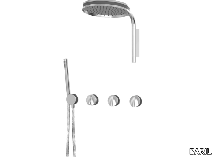 FLORA B47 - Thermostatic shower set with overhead shower _ BARIL