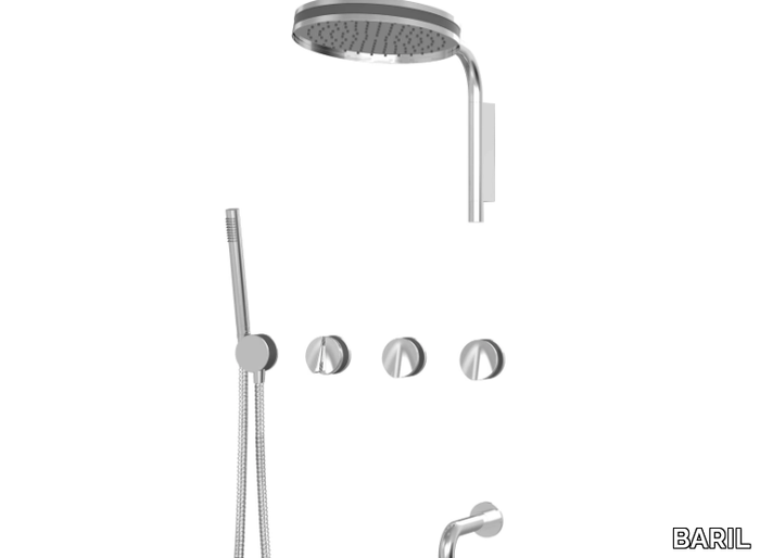 FLORA B47 - Recessed thermostatic bathtub set with hand shower _ BARIL