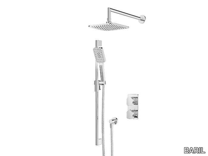 PETITE B04 - Thermostatic shower set with overhead shower _ BARIL