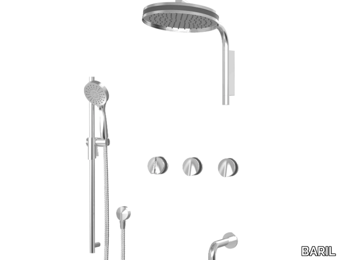 PRO-3353-47 - Thermostatic Recessed bathtub set with hand shower _ BARIL