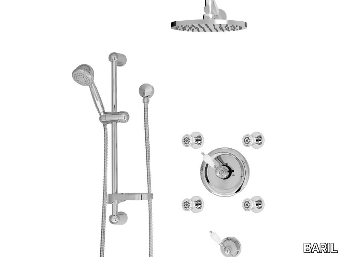 PRO-3700-18 - Thermostatic shower set with overhead shower _ BARIL