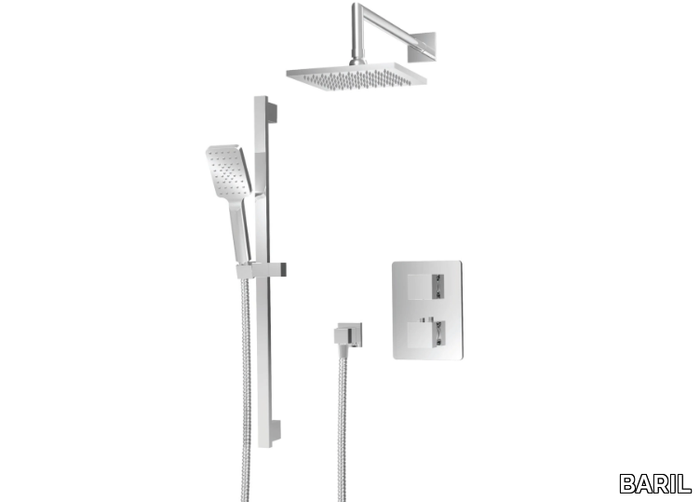 PRO-4200-10 - Thermostatic shower set with overhead shower _ BARIL