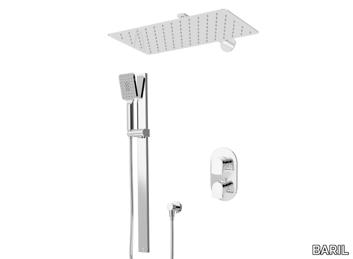 PRO-4230-56 - Recessed thermostatic shower set with overhead shower _ BARIL