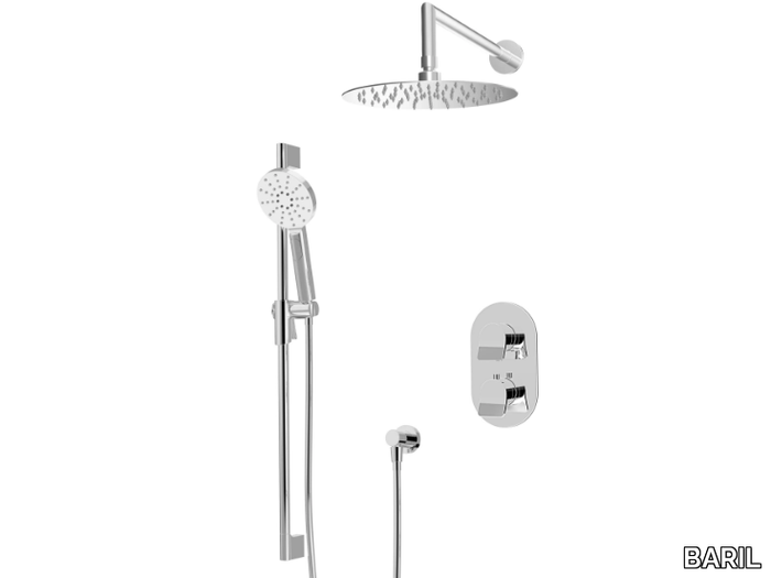 PROFILE B46 - Thermostatic shower set with overhead shower _ BARIL