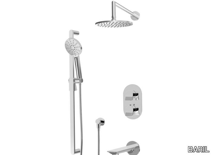 PROFILE B46 - Thermostatic Recessed bathtub set with hand shower _ BARIL