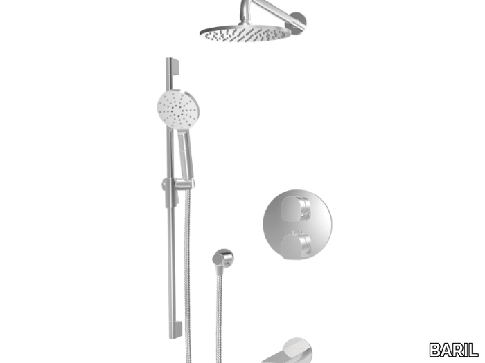 SENS B45 - Recessed thermostatic bathtub set with hand shower _ BARIL